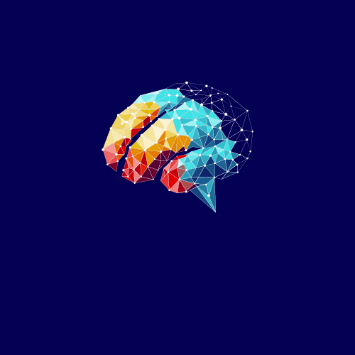 Colorful Brain Digital World Technology Logo web3