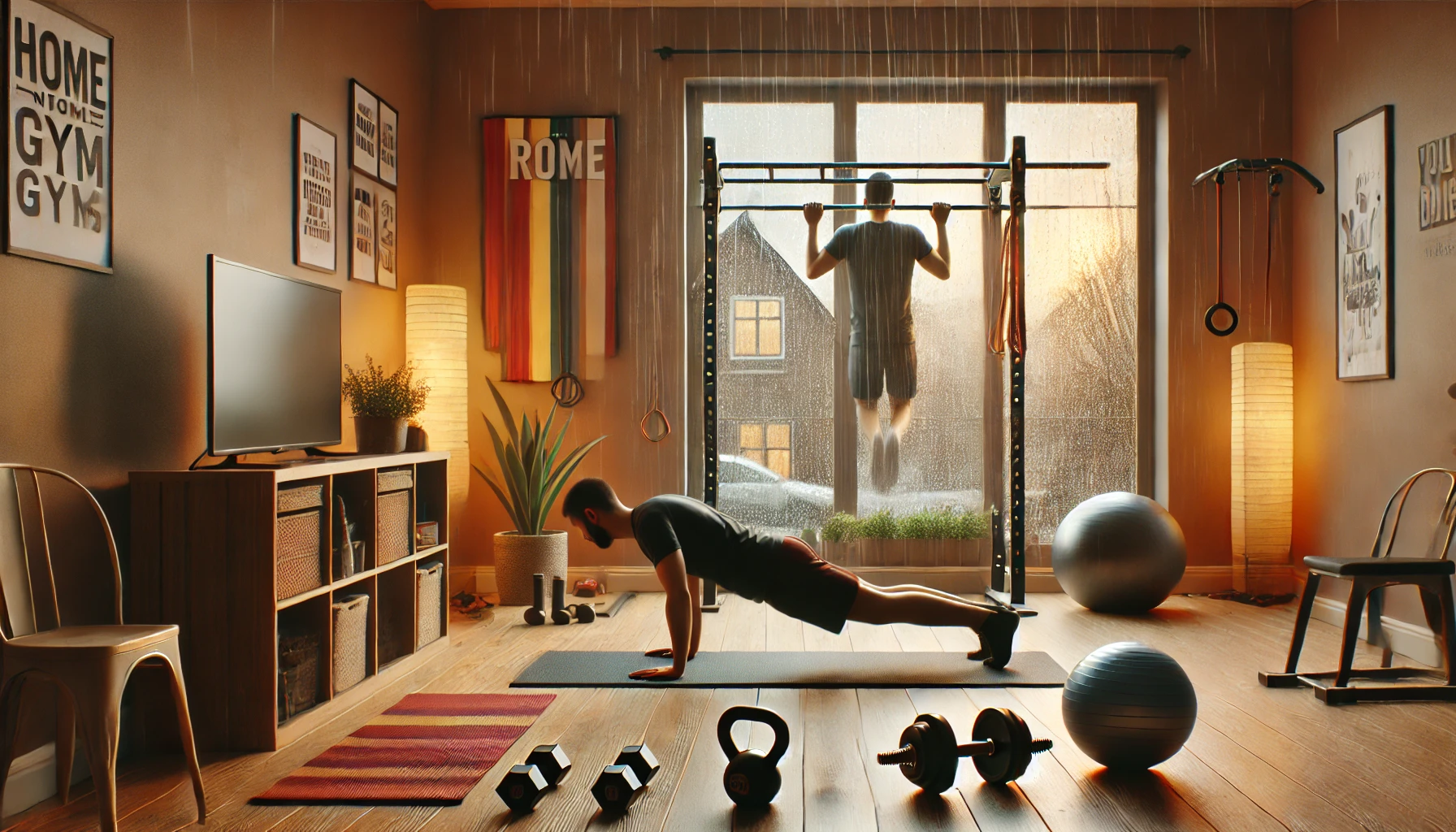 Rainy weather can make it tough to keep up with your workouts. But don’t let a little rain stop you from getting stronger and building muscle.