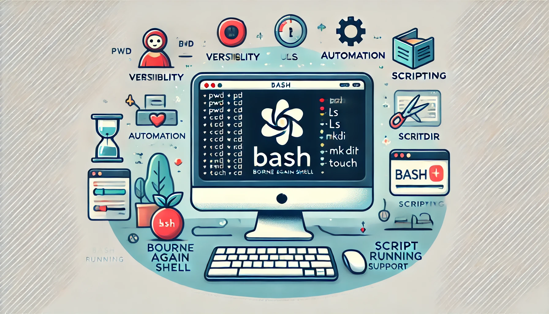 Bash, short for Bourne Again Shell, is a command-line interface used in Unix and Linux systems.