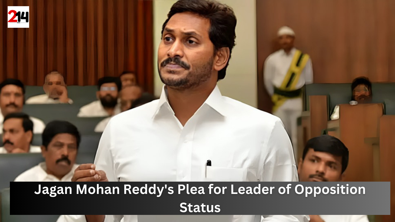 Jagan Mohan Reddy's Plea for Leader of Opposition Status