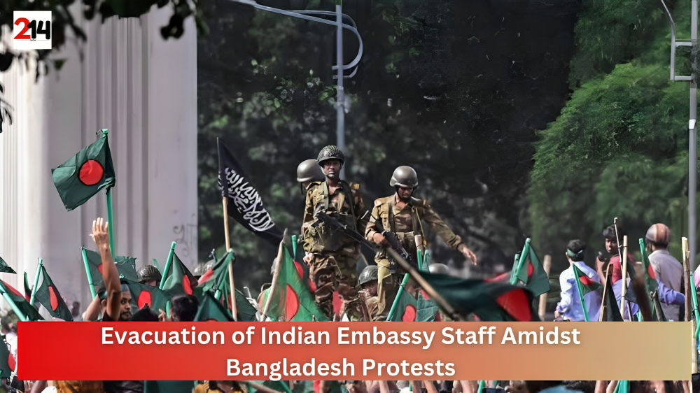 Evacuation of Indian Embassy Staff Amidst Bangladesh Protests