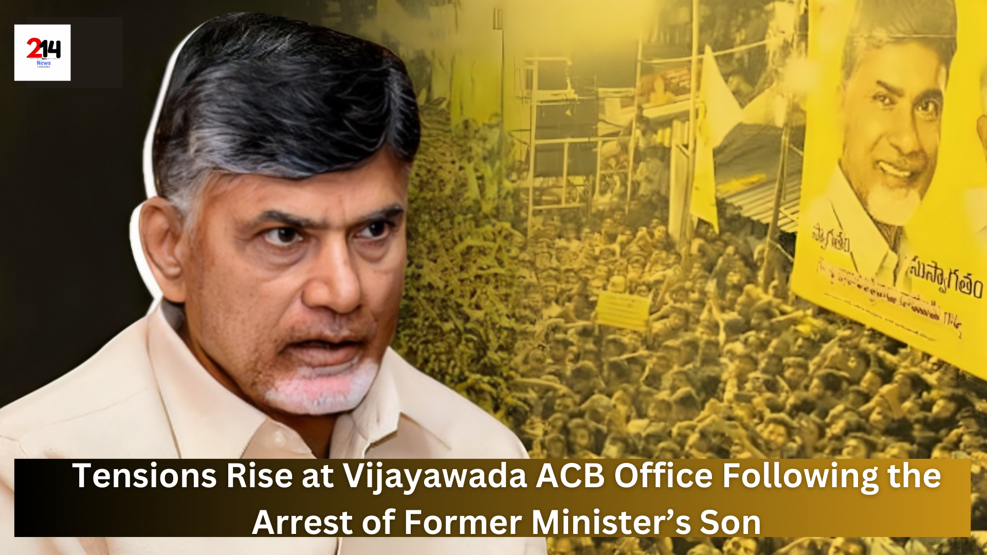 Tensions Rise at Vijayawada ACB Office Following the Arrest of Former Minister’s Son