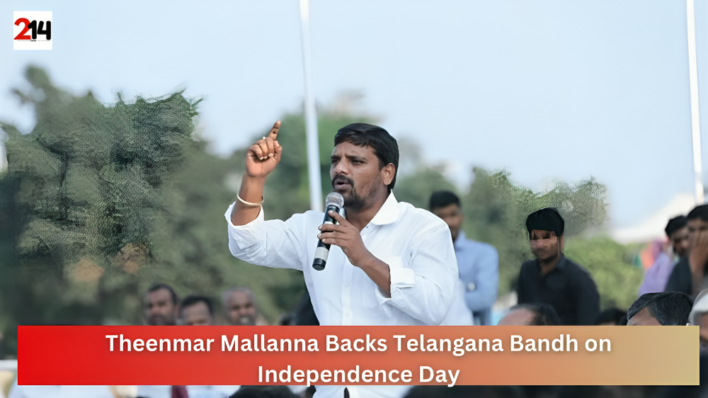 Theenmar Mallanna Backs Telangana Bandh on Independence Day