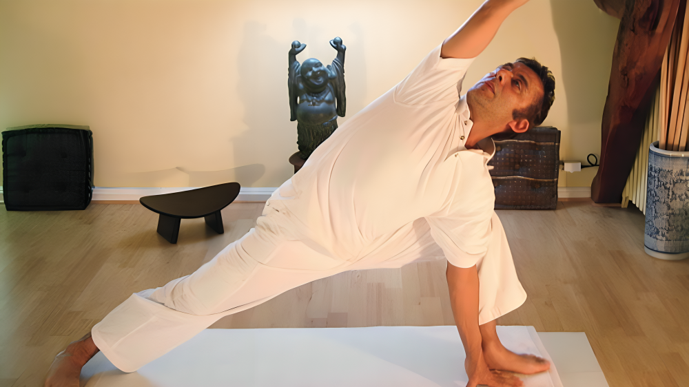 Parsvakonasana, or Extended Side Angle Pose, is a fundamental yoga pose that stretches and strengthens your body.