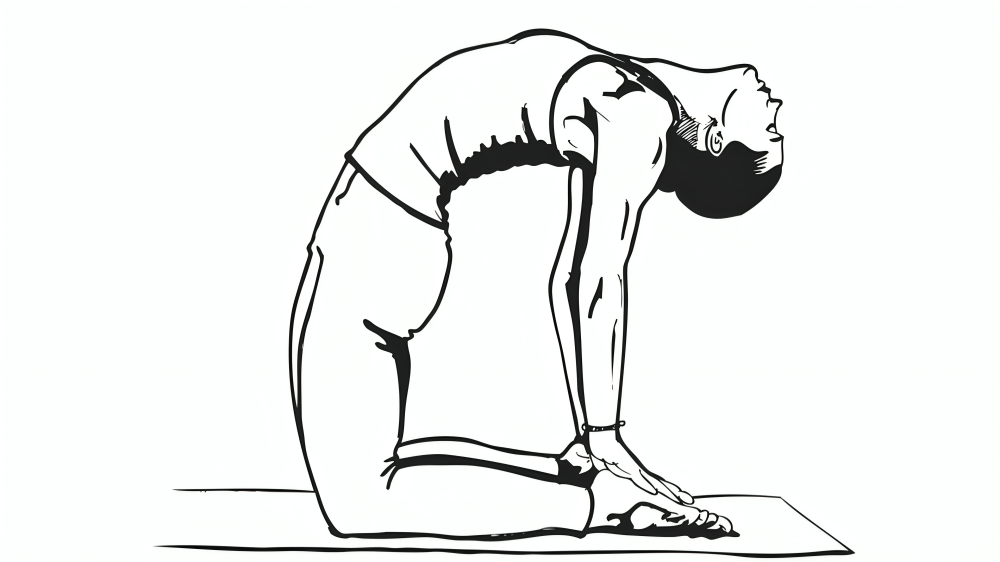 The pose of Ustrasana can be fondly referred to as the Camel Pose, which is a popular backbend yoga pose. It indulges in the stretching of the front of the body and simultaneous strengthening of the back muscles.