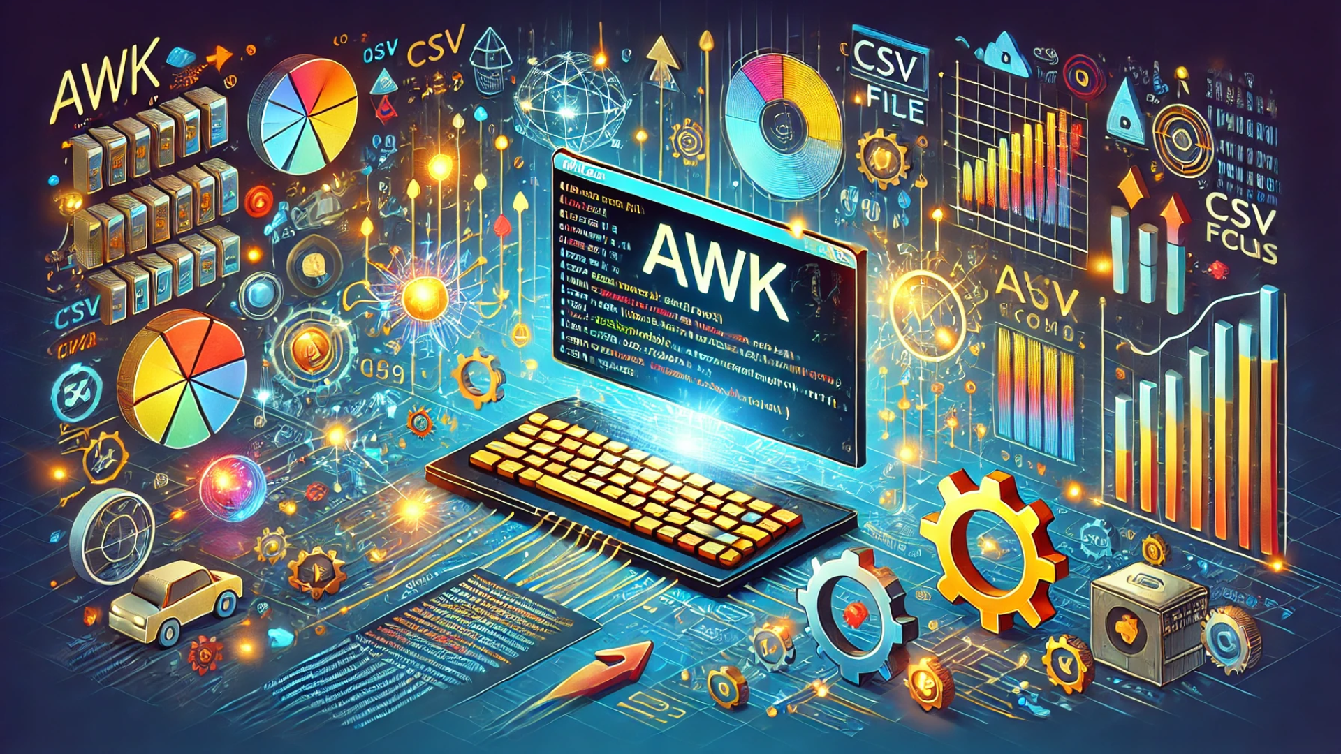 AWK is a programming language designed for text processing and typically used as a data extraction and reporting tool.